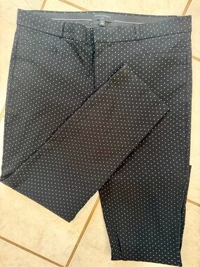 Banana Republic Sloan Black Pants with palm tree leaf Detail